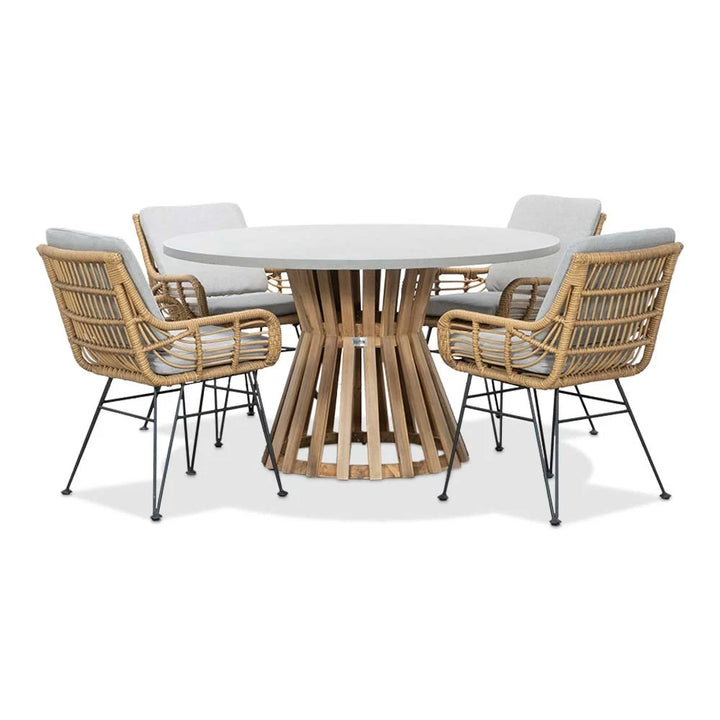 EdenHome סט ריהוט גן, 5 חלקים כולל כריות