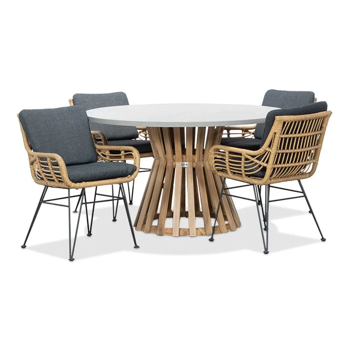 EdenHome סט ריהוט גן, 5 חלקים כולל כריות