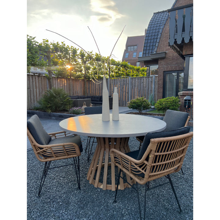 EdenHome סט ריהוט גן, 5 חלקים כולל כריות