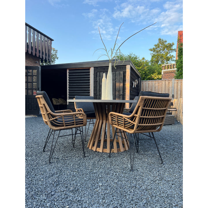 EdenHome סט ריהוט גן, 5 חלקים כולל כריות