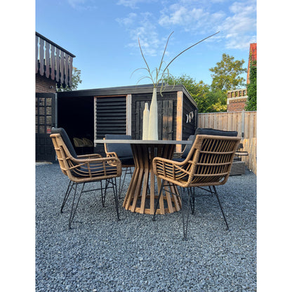EdenHome סט ריהוט גן, 5 חלקים כולל כריות