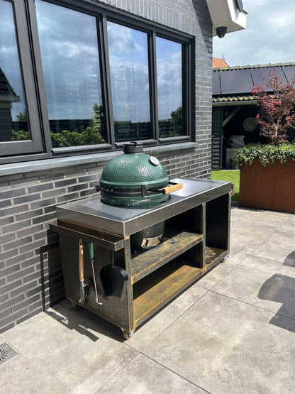 מטבח חוץ מנירוסטה עם Big Green Egg (RVS)